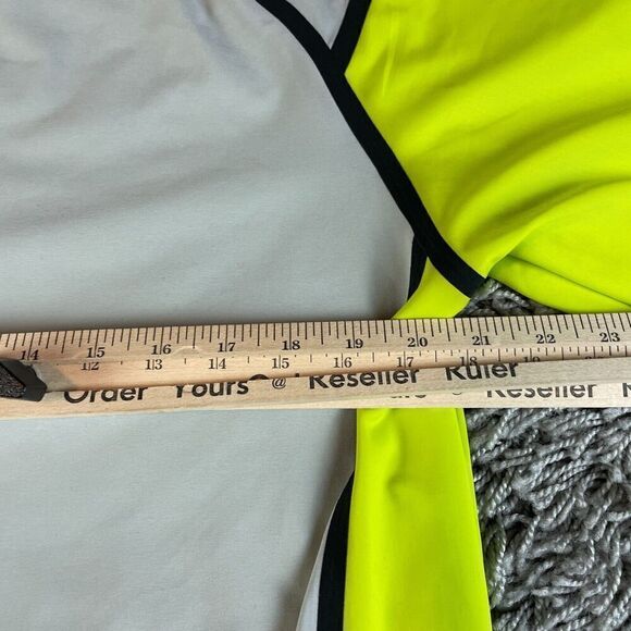 Footjoy Quarter Zip Sweater Mens Medium M Green Golf Stretch Performance Striped - Picture 11 of 12